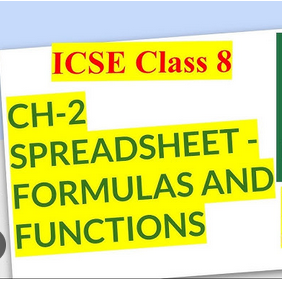 2. Spreadsheet – Functions and Charts